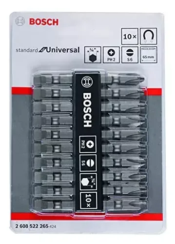 Standard for Universal Double Ended Screwdriver Bits PH2/SL6 (page 107)
